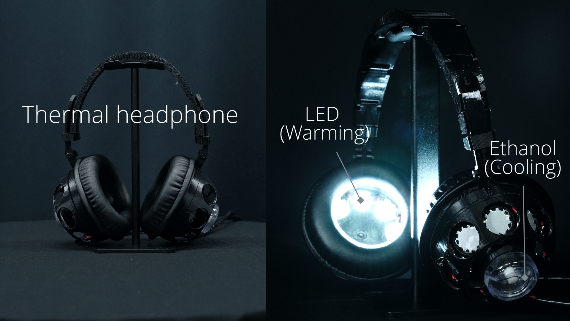 MoHeat Evo: thermal headphone with LED warming and ethanol cooling